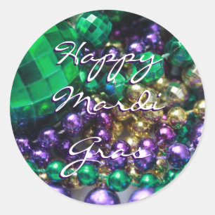 Adesivo O Feliz Mardi Gras Bead Joga Faixas Horárias