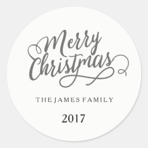 Adesivo O Feliz Natal personalizou o nome de família