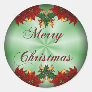 Adesivo O Feliz Natal Poinse desvanece-se em volta das
