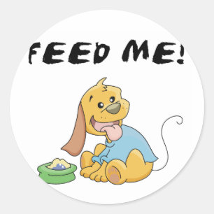 Adesivo O filhote de cachorro alimenta-me o camiseta e os