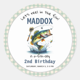 Adesivo O-Fish-Ally Dois segundos aniversários De Pesca