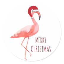 O flamingo Santa, engraçado Natal.