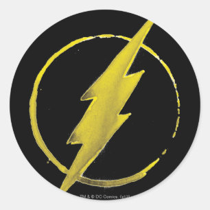 Adesivo O Flash   Emblema do tórax amarelo