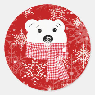 Adesivo O focinho de um urso polar, Natal
