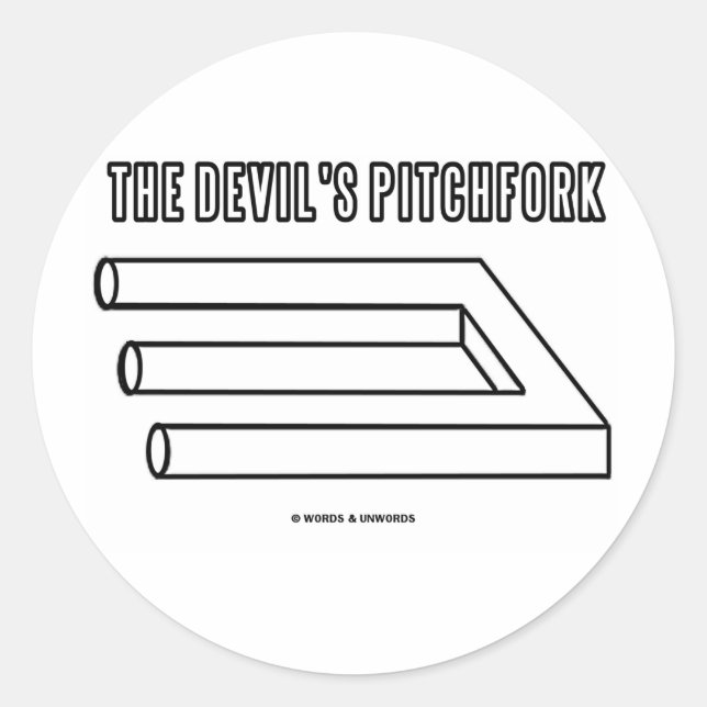 Adesivo O forcado do diabo (ilusão óptica) (Frente)