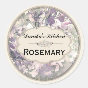 Adesivo o frasco de creme da especiaria das orquídeas