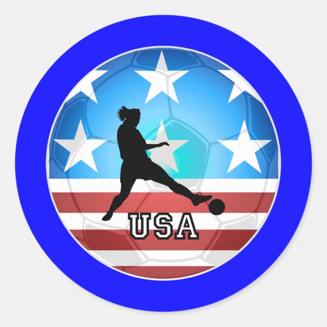 Adesivo o futebol das mulheres (Frente)