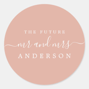 Adesivo O Futuro do Script Chic Sr. Dusty Pink Wedding