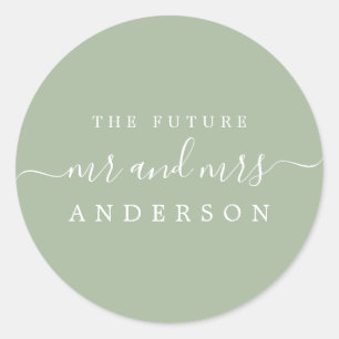 Adesivo O Futuro do Script Chic Sr. Laurel Green Wedding