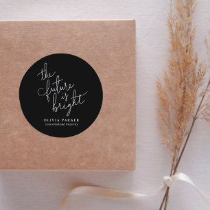 Adesivo O Futuro É A Graduação De Cotação Brilhante 