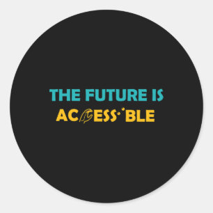 Adesivo O Futuro Está Acessível, Braille - Sinal Americano