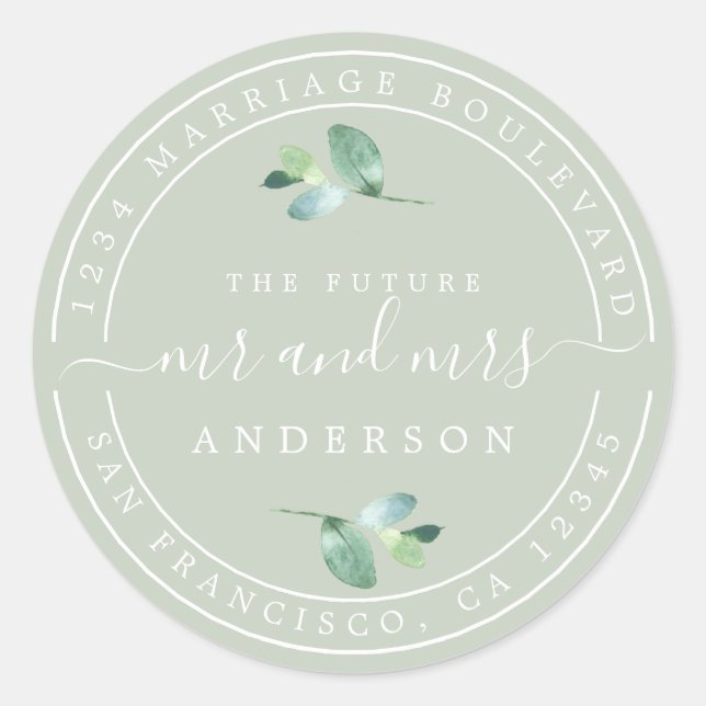 Adesivo O futuro Senhor Deputado Green Foliage Endereço de (Frente)