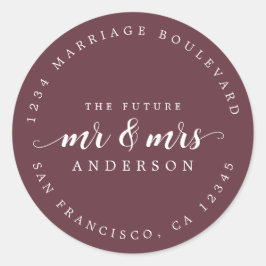 Adesivo O futuro Senhor Deputado Script Burgundy Endereço 