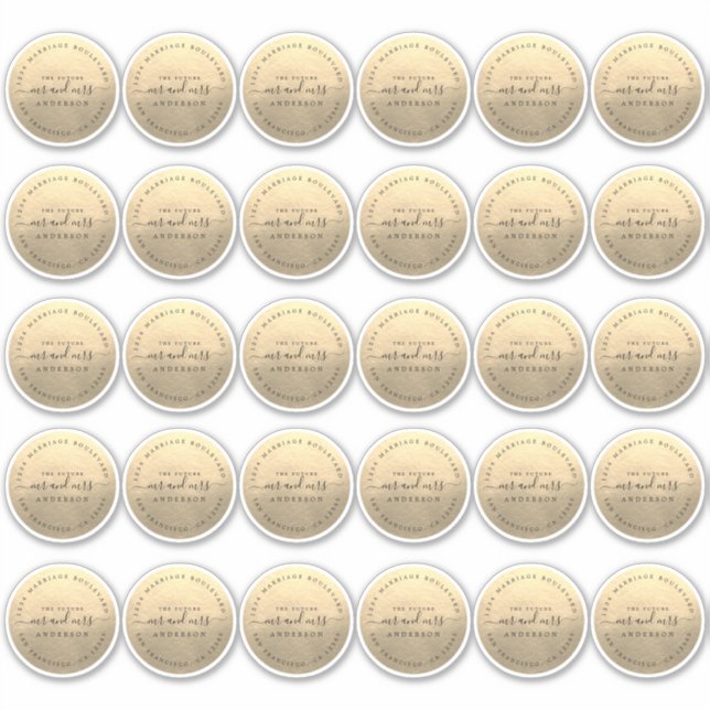 Adesivo O futuro Sr. Retorno Endereço 2 polegadas Vinheta  (Frente)