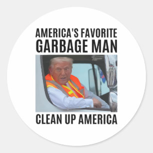 Adesivo O Garge Man Favorito da América Limpa o Fundo Amer