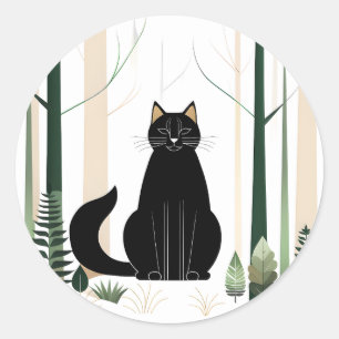 Adesivo O Gato da Floresta Minimalista é uma nova raça de