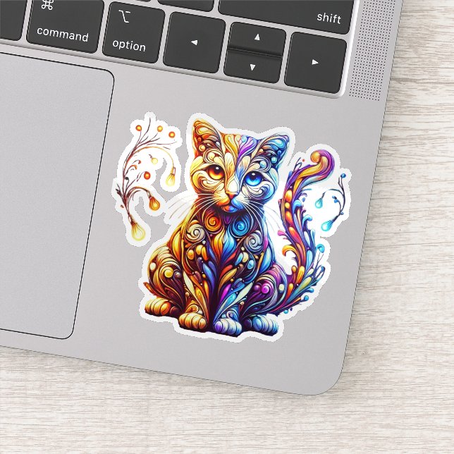 Adesivo O Gato de Brilho Vibrante (Detalhe)