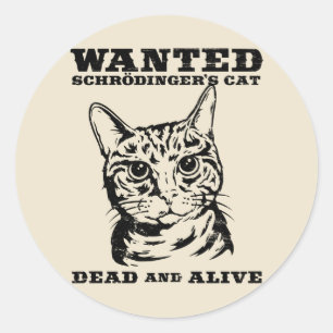 Adesivo O gato de Schrodinger quis inoperante ou vivo