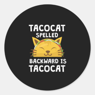 Adesivo O gato do Taco soletrado para trás é citações