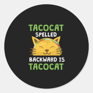 Adesivo O gato do Taco soletrado para trás é citações