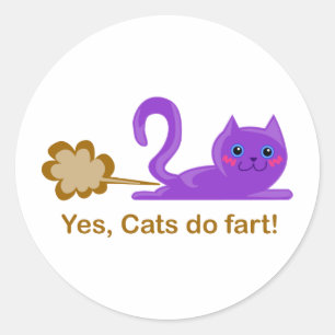 Adesivo O gato Farting, gato farts!