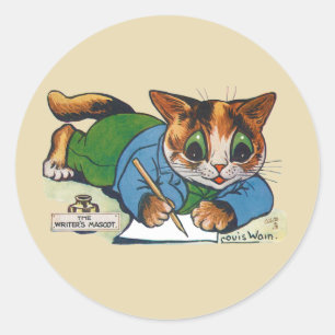 Adesivo O Gato Mascote do Escritor, Louis Wain
