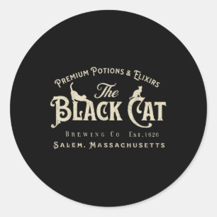 Adesivo O Gato Negro Witchy Salem Est 1626 Halloween