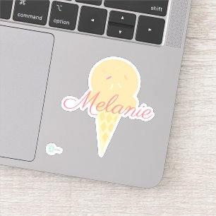 Adesivo O gelado com polvilha o nome feito sob encomenda