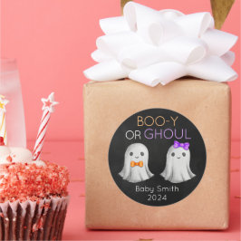Adesivo O gênero Boo-y ou Ghoul Halloween revela