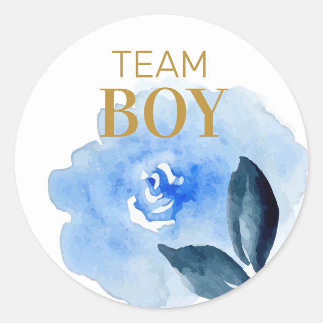 Adesivo O gênero do Team Boy revela aquarela floral (Frente)