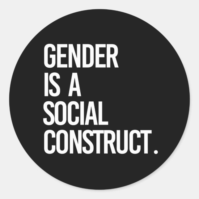 Adesivo O gênero é uma construção social (Frente)