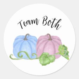 Adesivo O gênero gêmeo da abóbora azul e rosa revela Equip