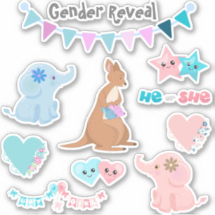 Adesivo O género revela o grupo do azul do rosa de bebê