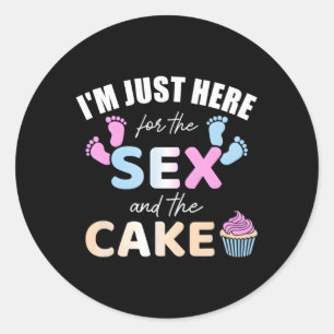 Adesivo O Gênero Revelou Que Estou Aqui Apenas Para O Bolo