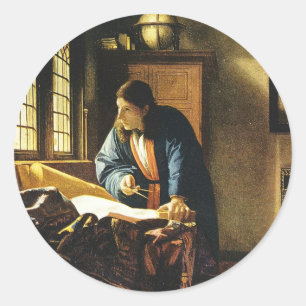 Adesivo O geógrafo de Johannes Vermeer (cerca de 1669)