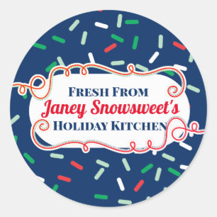 Adesivo O glacé doce borrifa o biscoito de Natal para