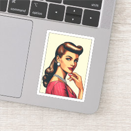 Adesivo O glamour das mulheres da moda dos anos cinquenta,