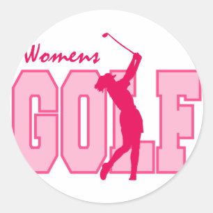 Adesivo O golfe das mulheres cor-de-rosa