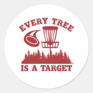 Adesivo O Golfe do Disco Engraçado Cada árvore é um alvo