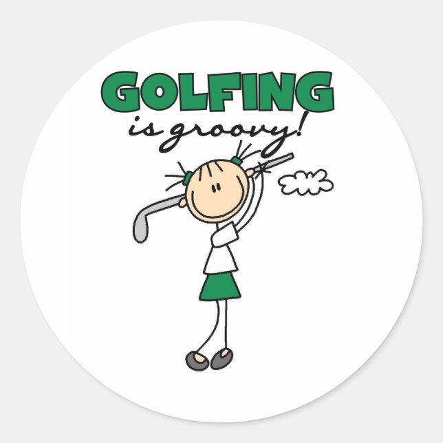 Adesivo O golfe é Groovy (Frente)