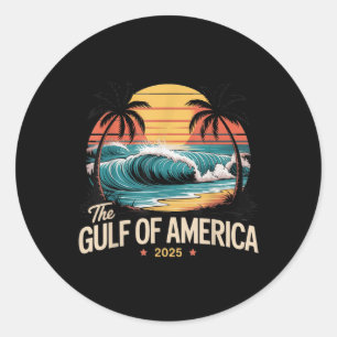 Adesivo O Golfo da América 2025 Onda de Praia Retro EUA 