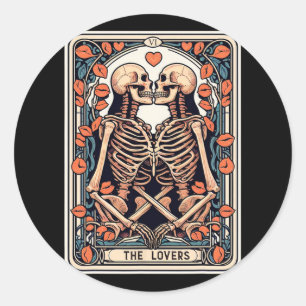 Adesivo O Gótico do Skeleton da Placa Tarot Halloween