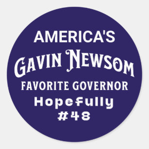 Adesivo O Governador Favorito dos Americanos   Gavin Newso