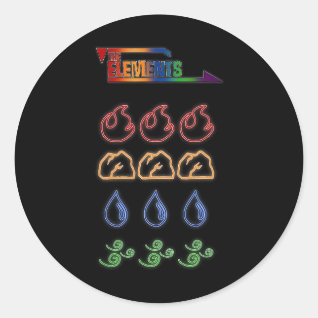 Adesivo O Gráfico de Elementos T (Frente)