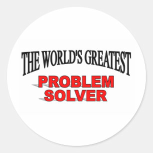 Adesivo O grande agente de resolução de problemas do mun