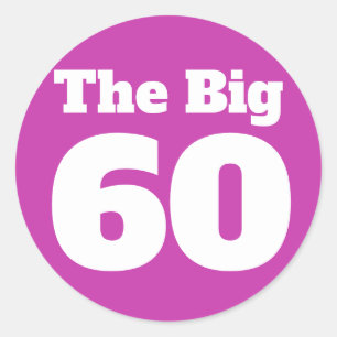 Adesivo O Grande Aniversário de 60 Roxo