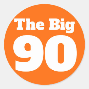 Adesivo O Grande Aniversário de 90 Laranja