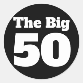 Adesivo O Grande Aniversário Preto de 50 anos