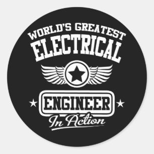 Adesivo O grande engenheiro electrotécnico do mundo na