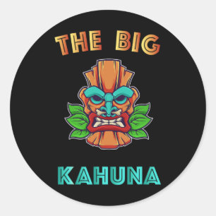 Adesivo O Grande Kahuna Funny Hawaiian Tiki Pai Boss Gift